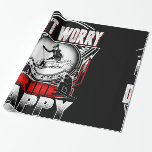 Ski happy wrapping paper