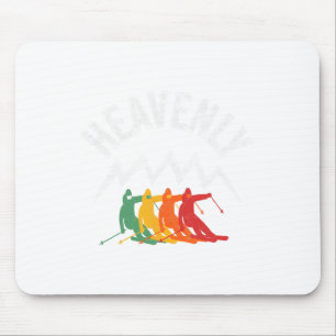 Ski Heavenly California Retro Skiing Lake Tahoe Ca Mouse Mat