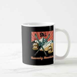 Ski Heavenly Mountain Retro Vintage Heavenly Mount Coffee Mug