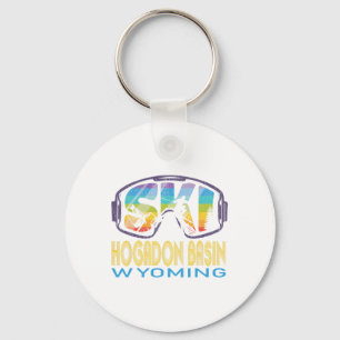 Ski Hogadon Sin Wyoming Skiing Vacation Key Ring
