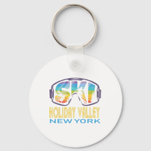 Ski Holiday Valley New York Skiing Vacation  Key Ring