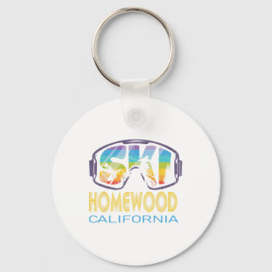 Ski Homewood California Skiing Vacation Key Ring