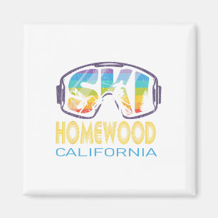 Ski Homewood California Skiing Vacation Magnet
