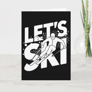 Ski Humor Design Skiing Funny Skier  Card