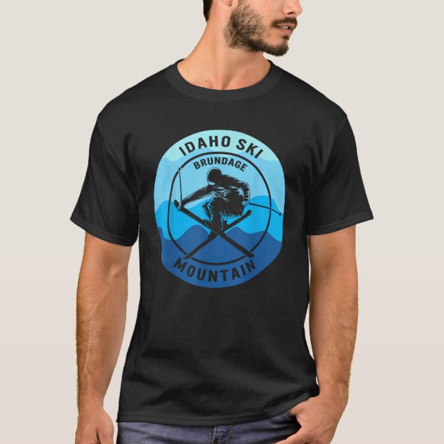 Ski Idaho Brundage Mountain Skiing Snowboard Mount T-Shirt (Front)