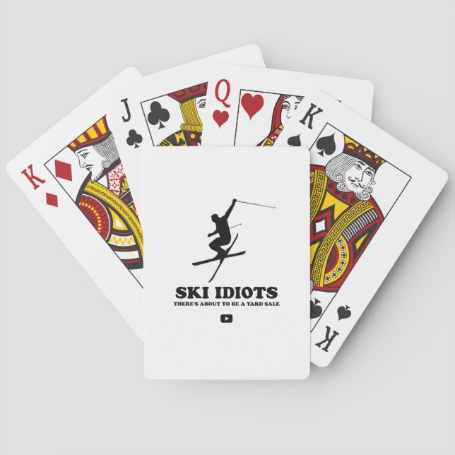 Ski Idiot Logo Playing Cards (Back)