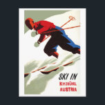 Ski in Kitzbuhel, Austria Postcard<br><div class="desc">Vintage travel postcard</div>