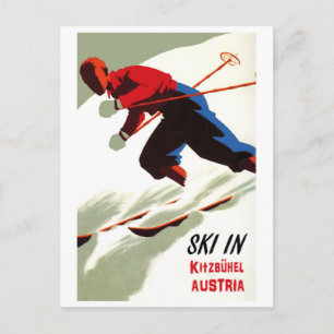 Ski in Kitzbuhel, Austria Postcard