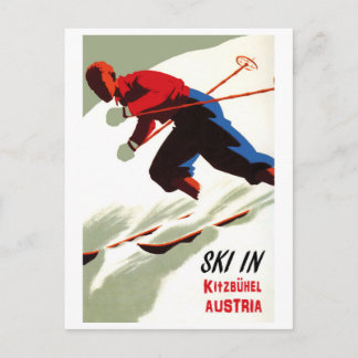 Ski in Kitzbuhel, Austria Postcard