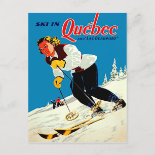 Ski in Quebec Postcard