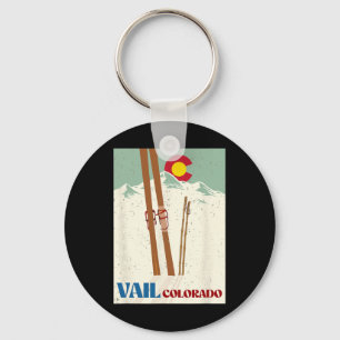 Ski In Vail Colorado Rocky Mountains Skiing Vacati Key Ring