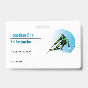 Ski Instructor ID Badge