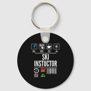 Ski Instructor Multi Tasking Decision Making Coffe Key Ring