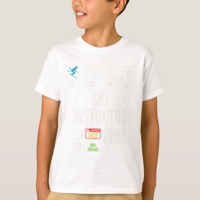 Ski Instructor Multi Tasking Decision Making Coffe T-Shirt (Front)