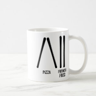 Ski instructor pizza &amp; french fries how to coffee mug