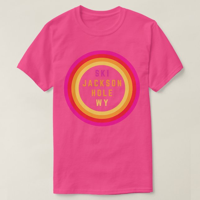 Ski Jackson Hole Wyoming T-Shirt (Design Front)