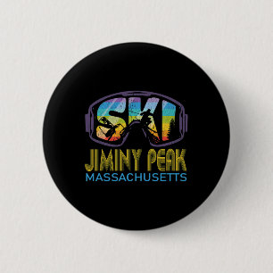 Ski Jiminy Peak Machusetts Skiing Vacation  6 Cm Round Badge