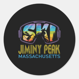Ski Jiminy Peak Machusetts Skiing Vacation  Classic Round Sticker