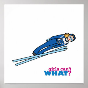 Ski Jump Girl - Light/Blonde Poster