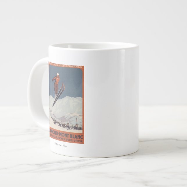 Ski Jump - PLM Olympic Promo Poster Large Coffee Mug (Front Left)