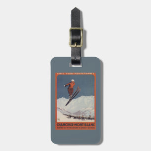 Ski Jump - PLM Olympic Promo Poster Luggage Tag