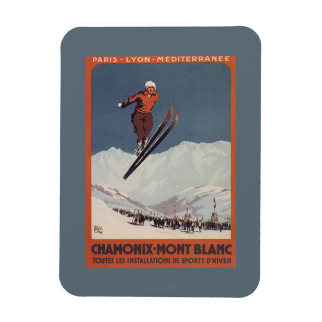 Ski Jump - PLM Olympic Promo Poster Magnet (Vertical)