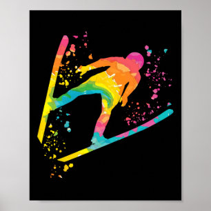 Ski Jumper Ski Flying Ski Jumping Nordic Skiing Poster
