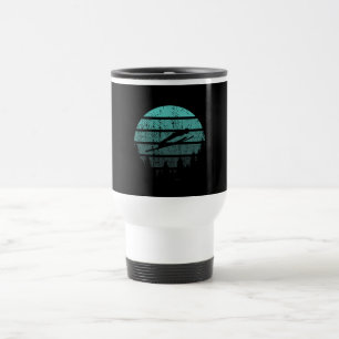 Ski Jumper Ski Jumping Retro Travel Mug