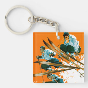 Ski Jumpers by Ski Weld Key Ring