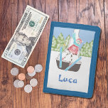 Ski Jumping Cow Kid Wallet<br><div class="desc">Teach your child to manage money with this cute wallet featuring our Swiss cartoon cow named Snowbell . Today she's practicing her ski jumping skills . Make sure to personalise it with your kid's name :) 
© ArianeC Illustrations-All rights reserved</div>