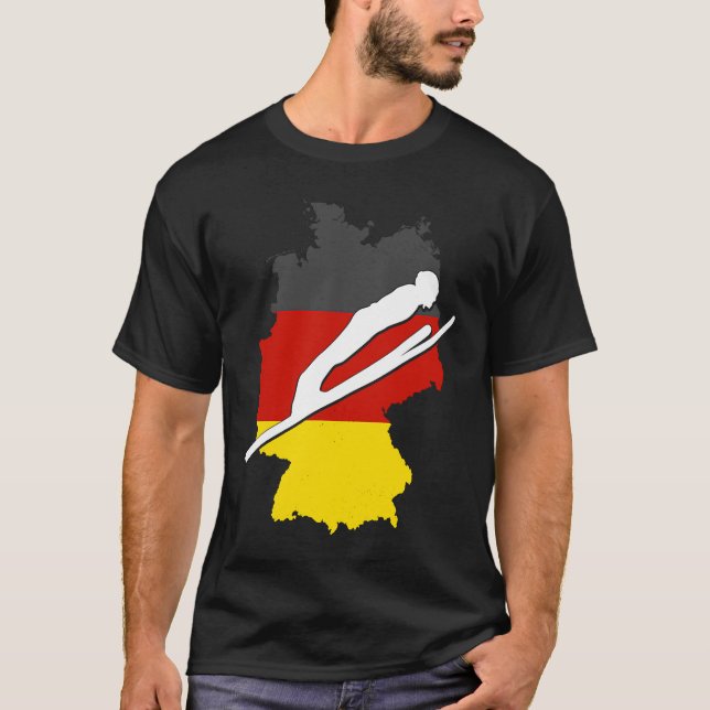 ski jumping germany ski flying winter sports ski j T-Shirt (Front)