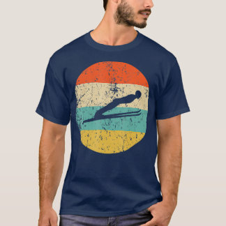 Ski Jumping   Vintage Retro Ski Jumper T-Shirt