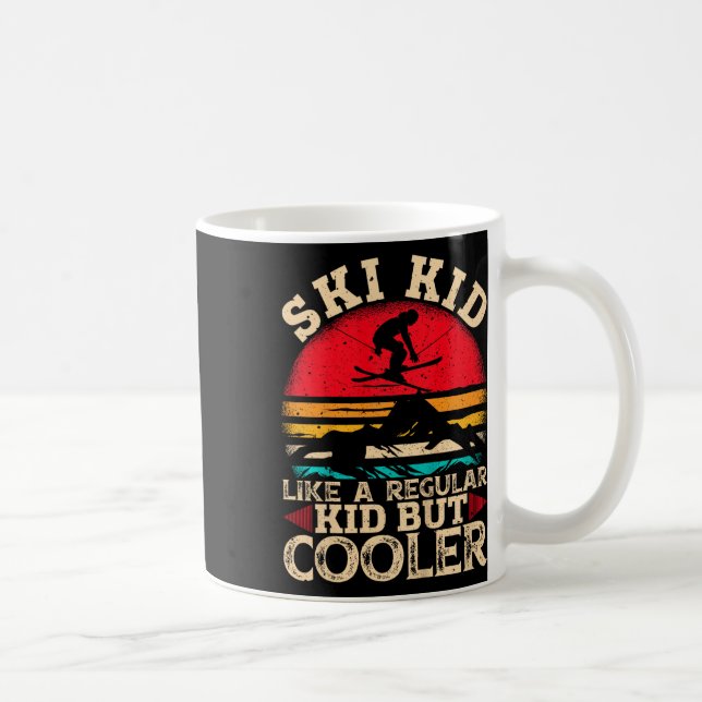 Ski Kid Like A Regular Kid But Cooler Funny Skiing Coffee Mug (Right)