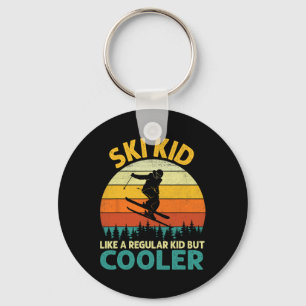 Ski Kid Like A Regular Kid But Cooler Funny Skiing Key Ring