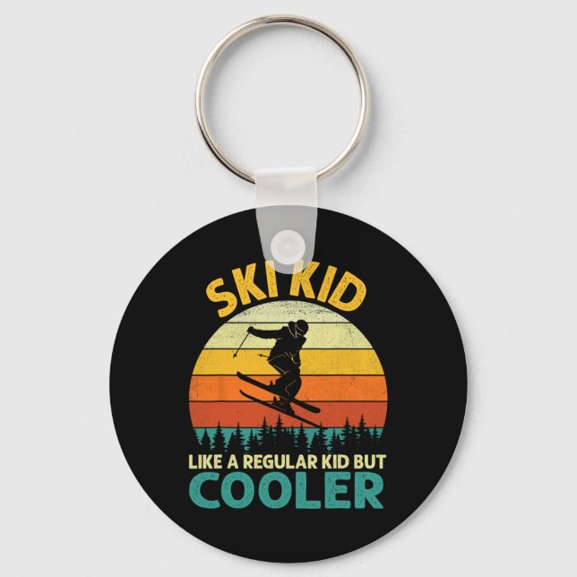 Ski Kid Like A Regular Kid But Cooler Funny Skiing Key Ring (Front)