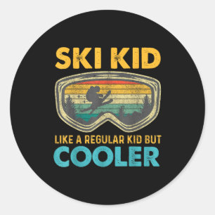 Ski Kid Like A Regular Kid But Cooler Skiing Lover Classic Round Sticker