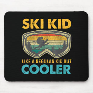 Ski Kid Like A Regular Kid But Cooler Skiing Lover Mouse Mat