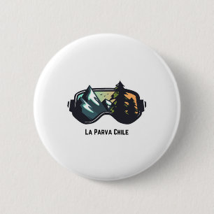 Ski La Parva Chile Mountain Skiing T Men And Women 6 Cm Round Badge