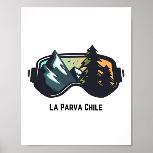 Ski La Parva Chile Mountain Skiing T Men And Women Poster