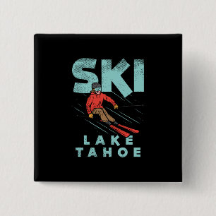 Ski Lake Tahoe 15 Cm Square Badge