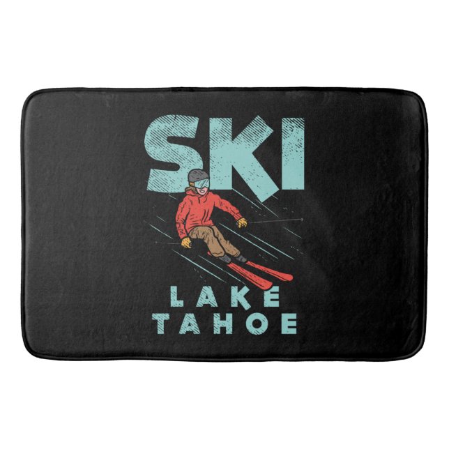 Ski Lake Tahoe Bath Mat (Front)