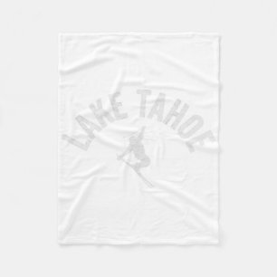 Ski Lake Tahoe Ca Alpine Ski Vintage Ski Tahoe Ca Fleece Blanket