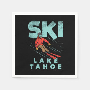 Ski Lake Tahoe  Napkin