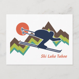 Ski Lake Tahoe Postcard
