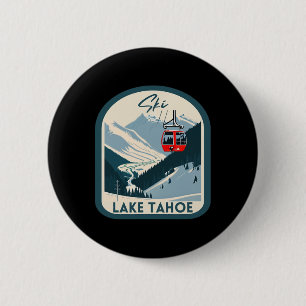 Ski Lake Tahoe Retro Vintage Style Lake Tahoe Skii 6 Cm Round Badge
