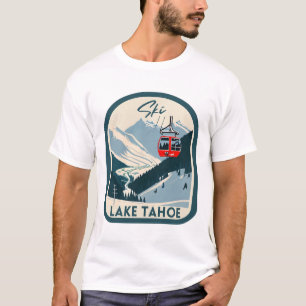 Ski Lake Tahoe Retro Vintage Style Lake Tahoe Skii T-Shirt