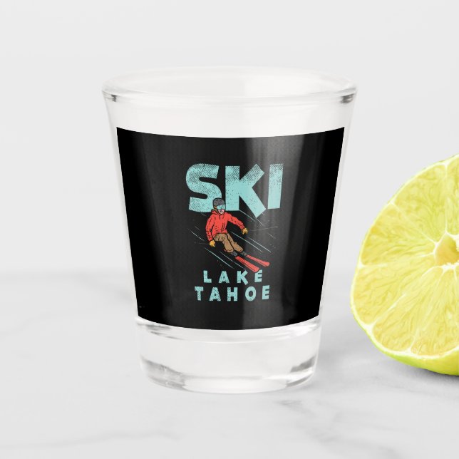 Ski Lake Tahoe  Shot Glass (Front)