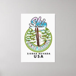 Ski Lake Tahoe Sierra Nevada USA Canvas Print