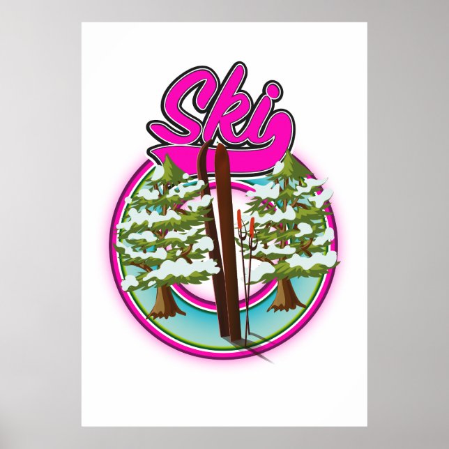 Ski Lake Tahoe Sierra Nevada USA Poster (Front)