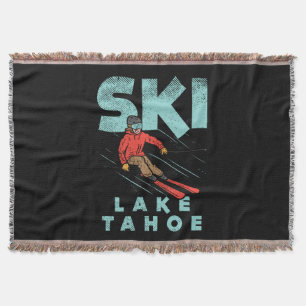 Ski Lake Tahoe Throw Blanket